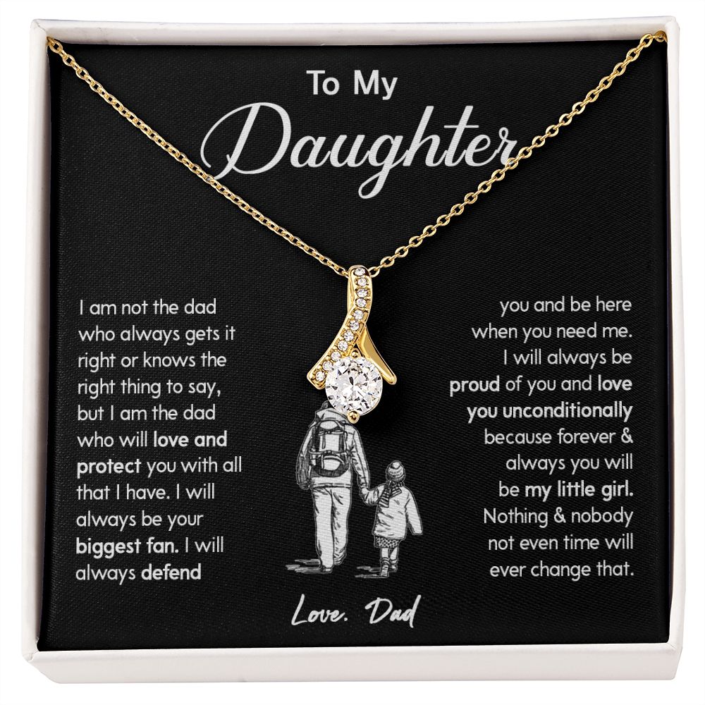 451B To My Daughter Necklace, Gift For Daughter From Dad, Gift Birthday, Christmas