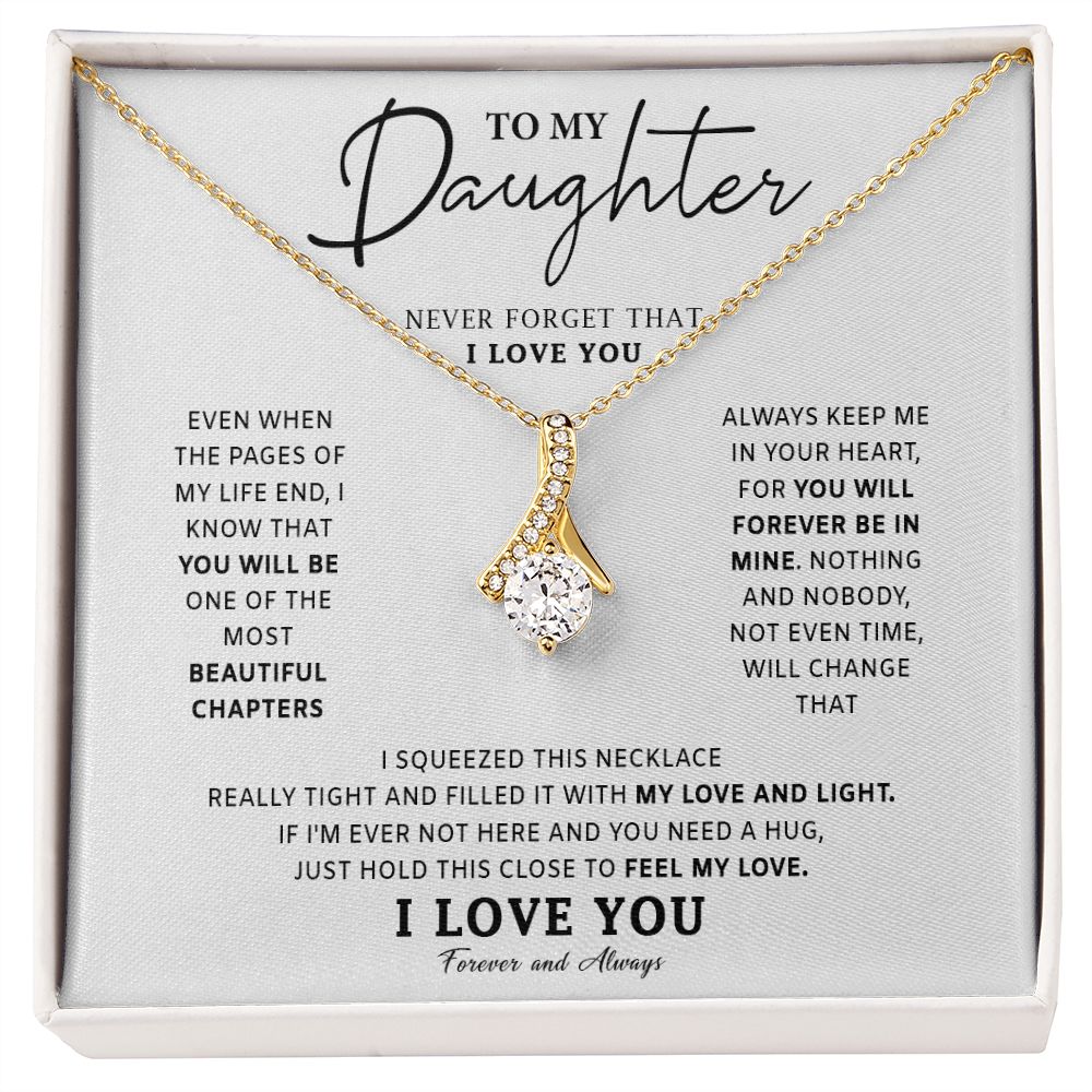 532B To My Daughter Love Necklace, Birthday Gift For Daughter, Daughter Necklace