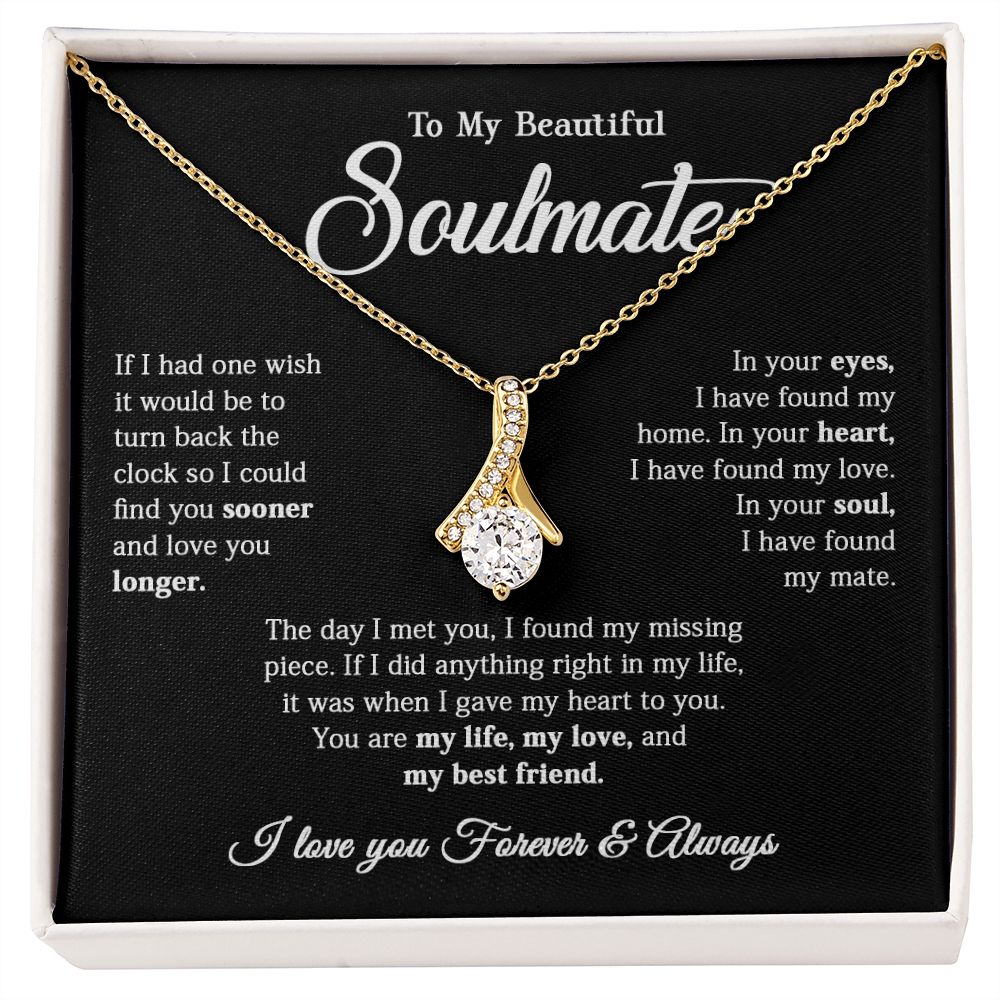 616B To My Soulmate Necklace, Gift for Wife, Girlfriend, Valentine Gift,Birthday Gift