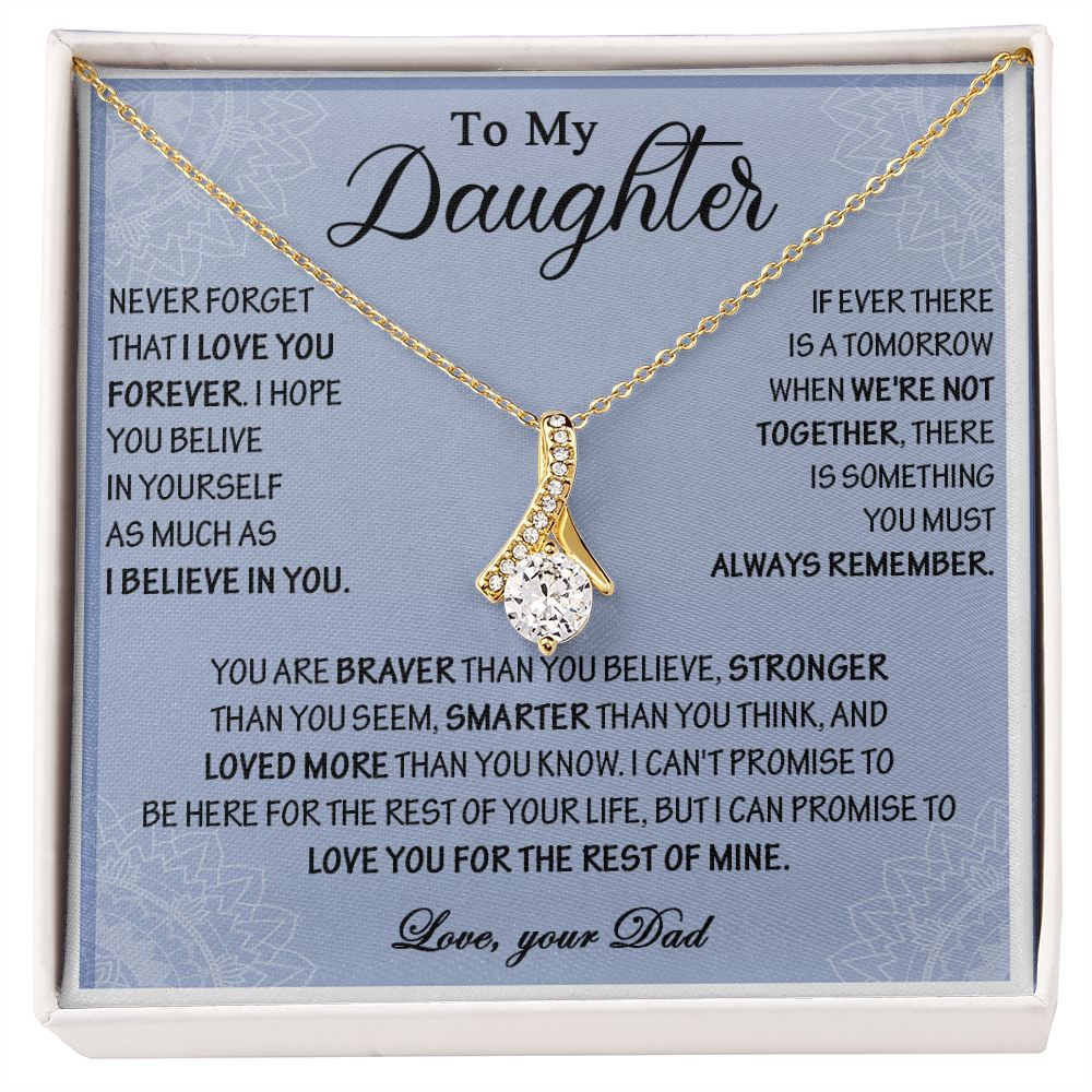 455B To My Daughter Necklace, Daughter Father Necklace, Daughter Gift From Dad