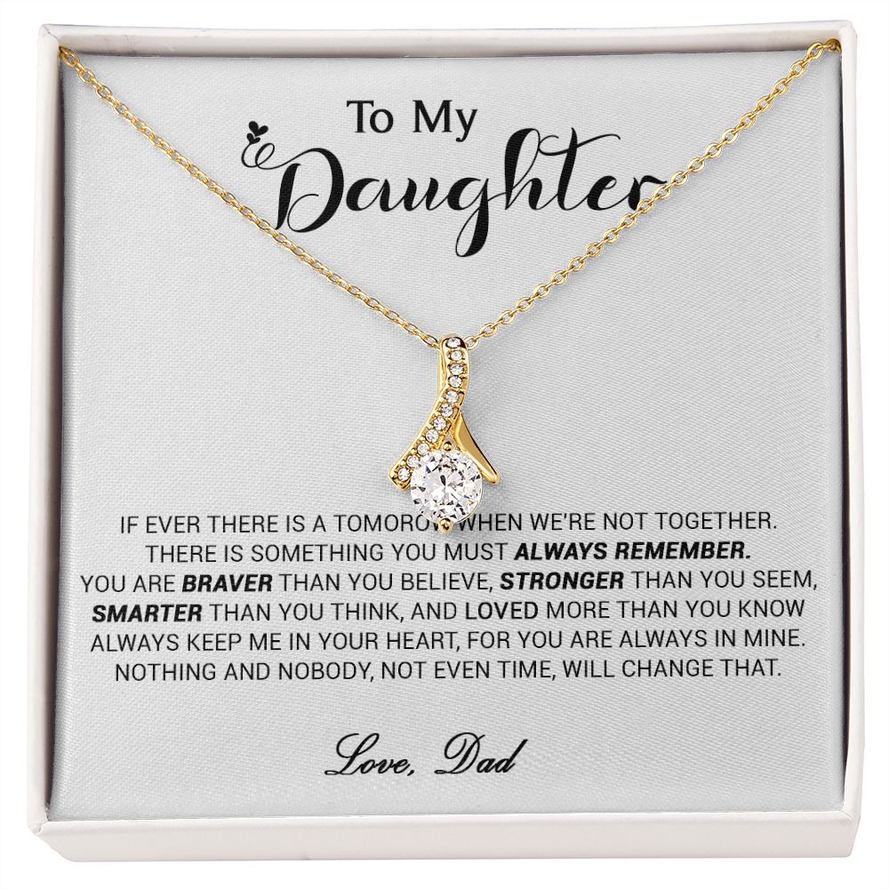 440B To My Daughter Necklace, Birthday Gift For Daughter From Dad, Christmas Gift
