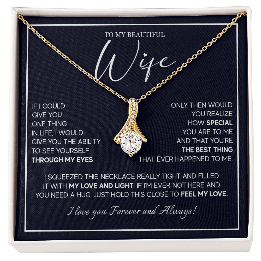 556B To My Wife Necklace From Husband, Soulmate Necklace Gift from Husband, Birthday