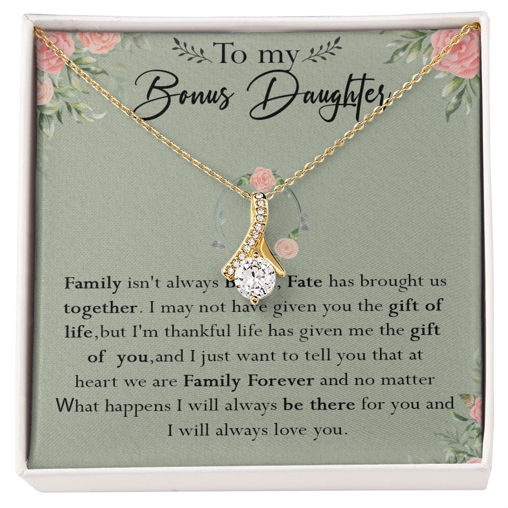 52B To my Bonus Daughter Necklace, Bonus Daughter, Step Daughter Gift, Gift Birthday