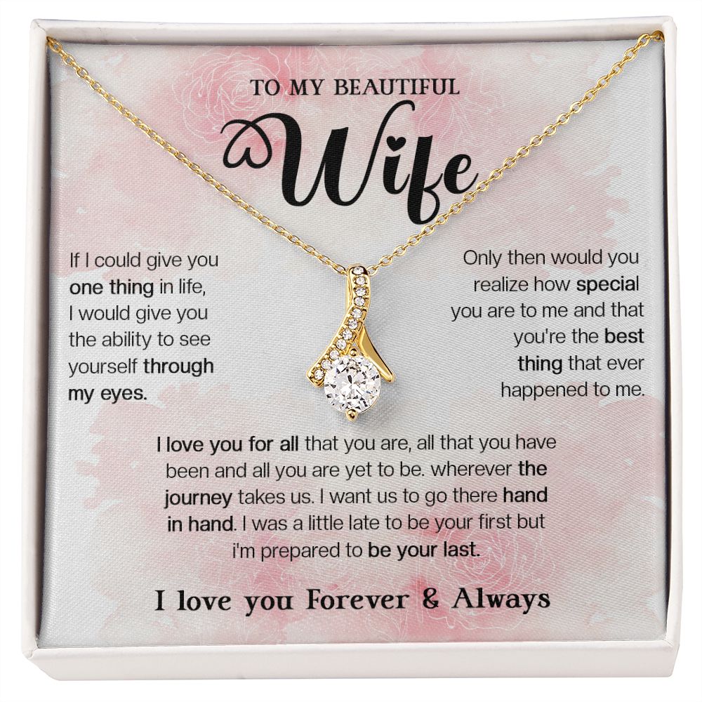 465B To My Wife Necklace, Xmas, Valentine Gifts For Her, Gift For Girlfriend Wife