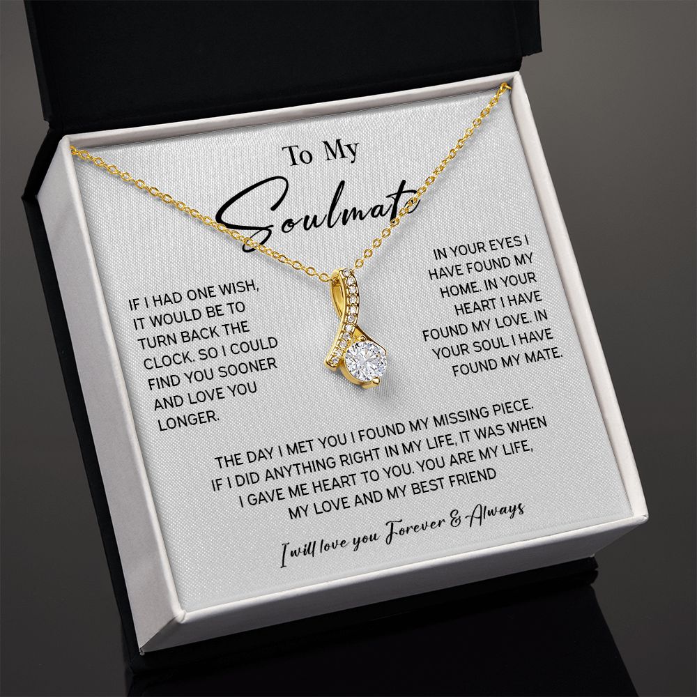445B To My Soulmate Necklace, Valentine Gifts For Her, Gift For Girlfriend Wife