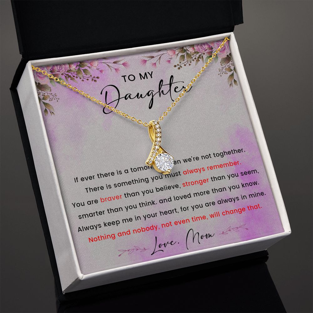58D To My Daughter Necklace, Love Knot Necklace, Daughter Necklace From Mom