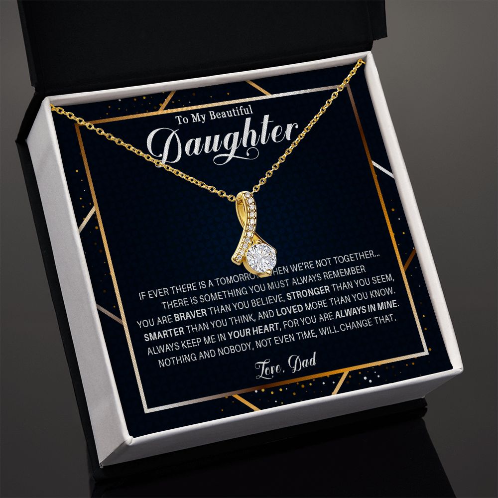 536B Gift For Daughter From Dad, To My Daughter Necklace, Birthday Gifts for Daughter