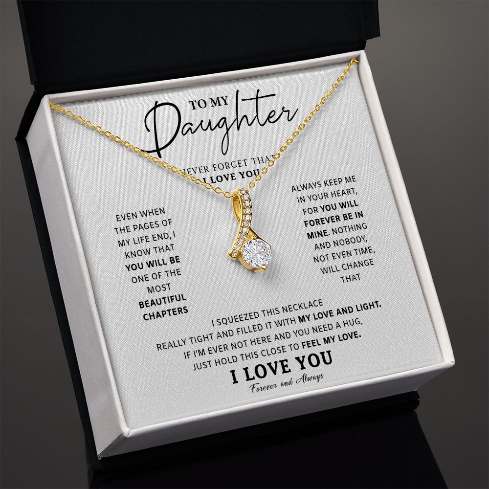 532B To My Daughter Love Necklace, Birthday Gift For Daughter, Daughter Necklace