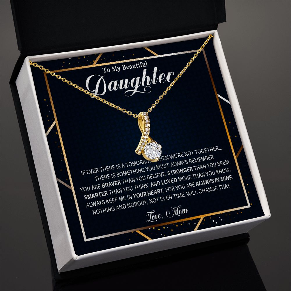 537B Gift For Daughter From Mom, To My Daughter Necklace, Birthday Gifts for Daughter