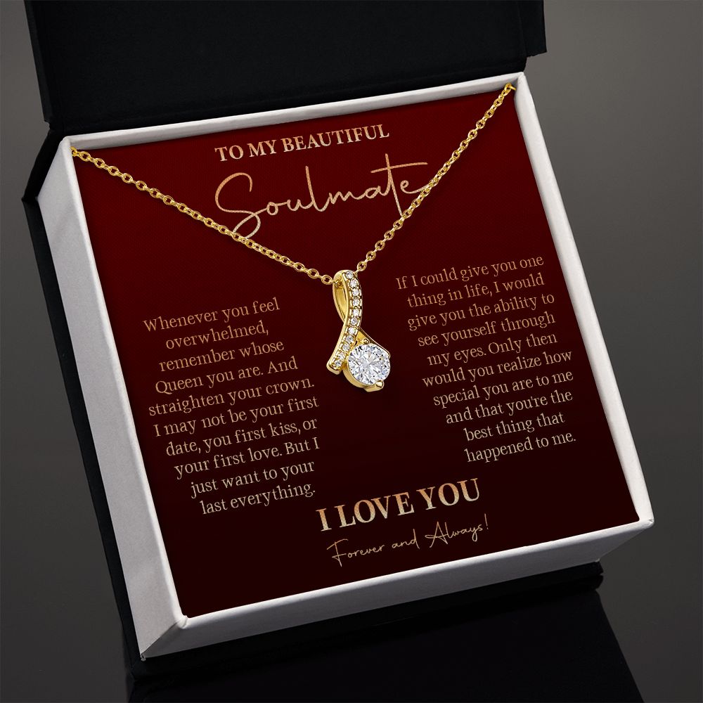 581B To My Soulmate Necklace, Gift For Girlfriend Wife, Birthday Gift, Love Necklace