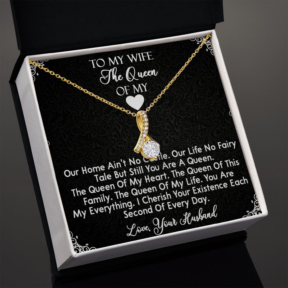 419B To My Wife The Queen Necklace, Gifts for Wife, Gifts for Her, Birthday Gifts