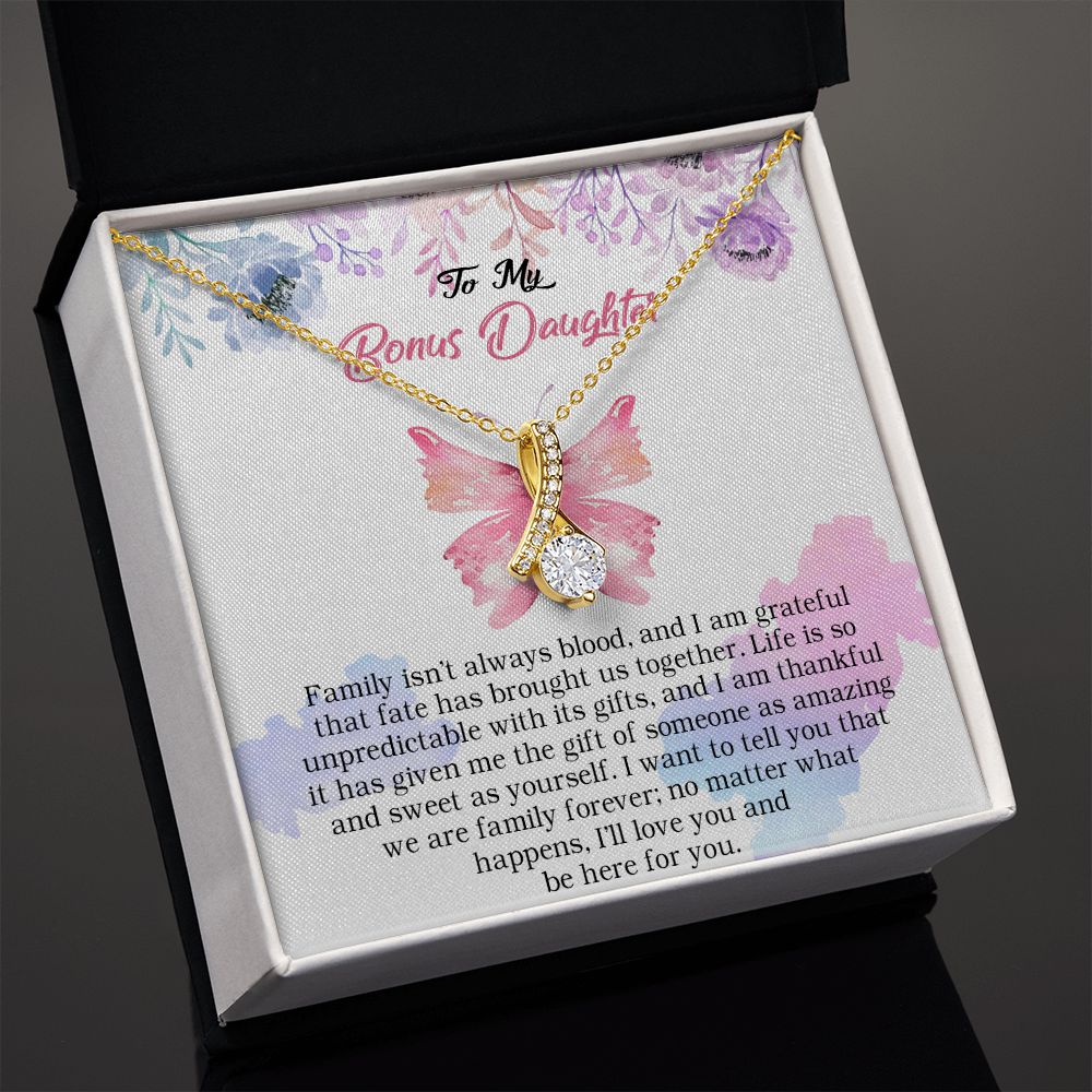 103B To My Bonus Daughter, Bonus Daughter Necklace, Birthday Gift For Stepdaughter