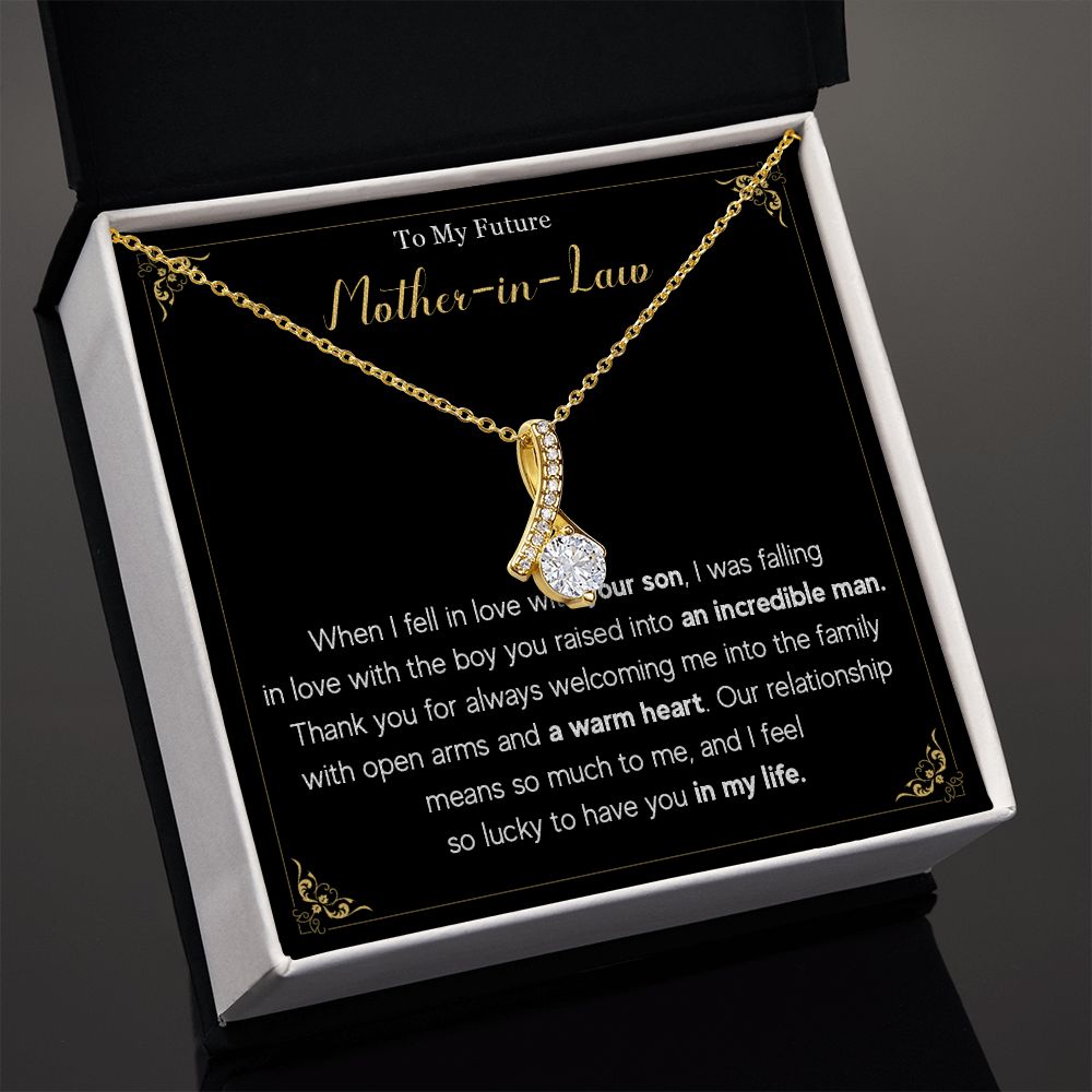 580B To My Future Mom-In-Law Necklace Knot Pendant Thank You Gifts For Mother In Law