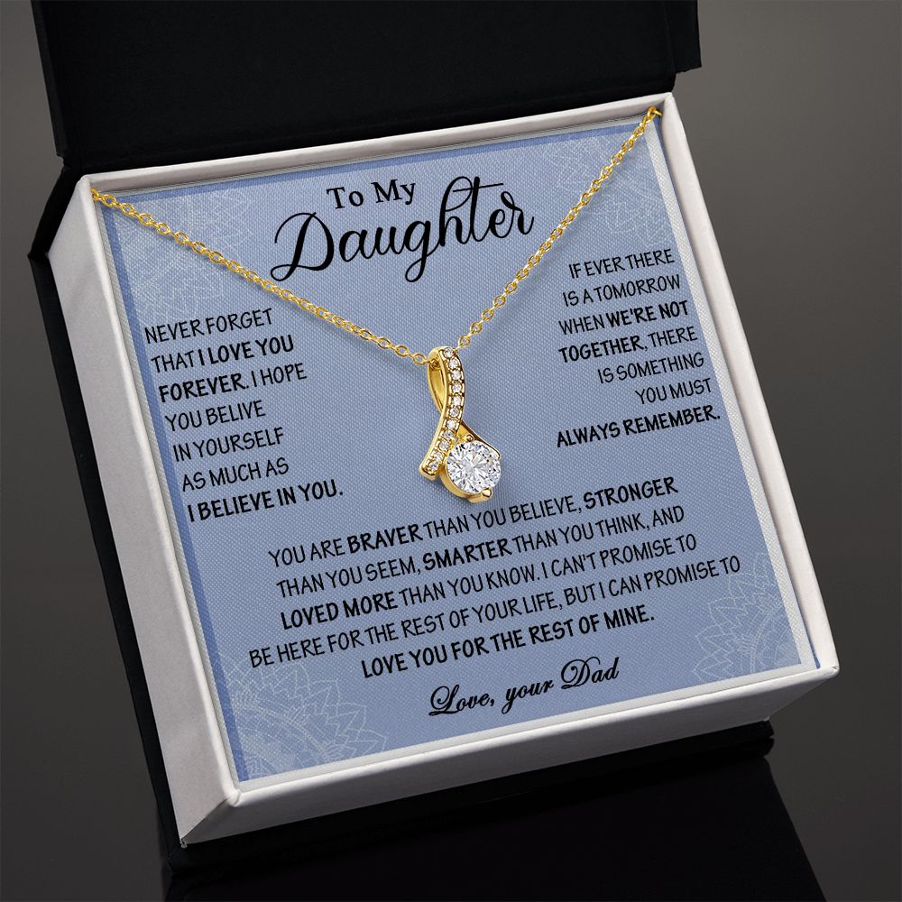 455B To My Daughter Necklace, Daughter Father Necklace, Daughter Gift From Dad