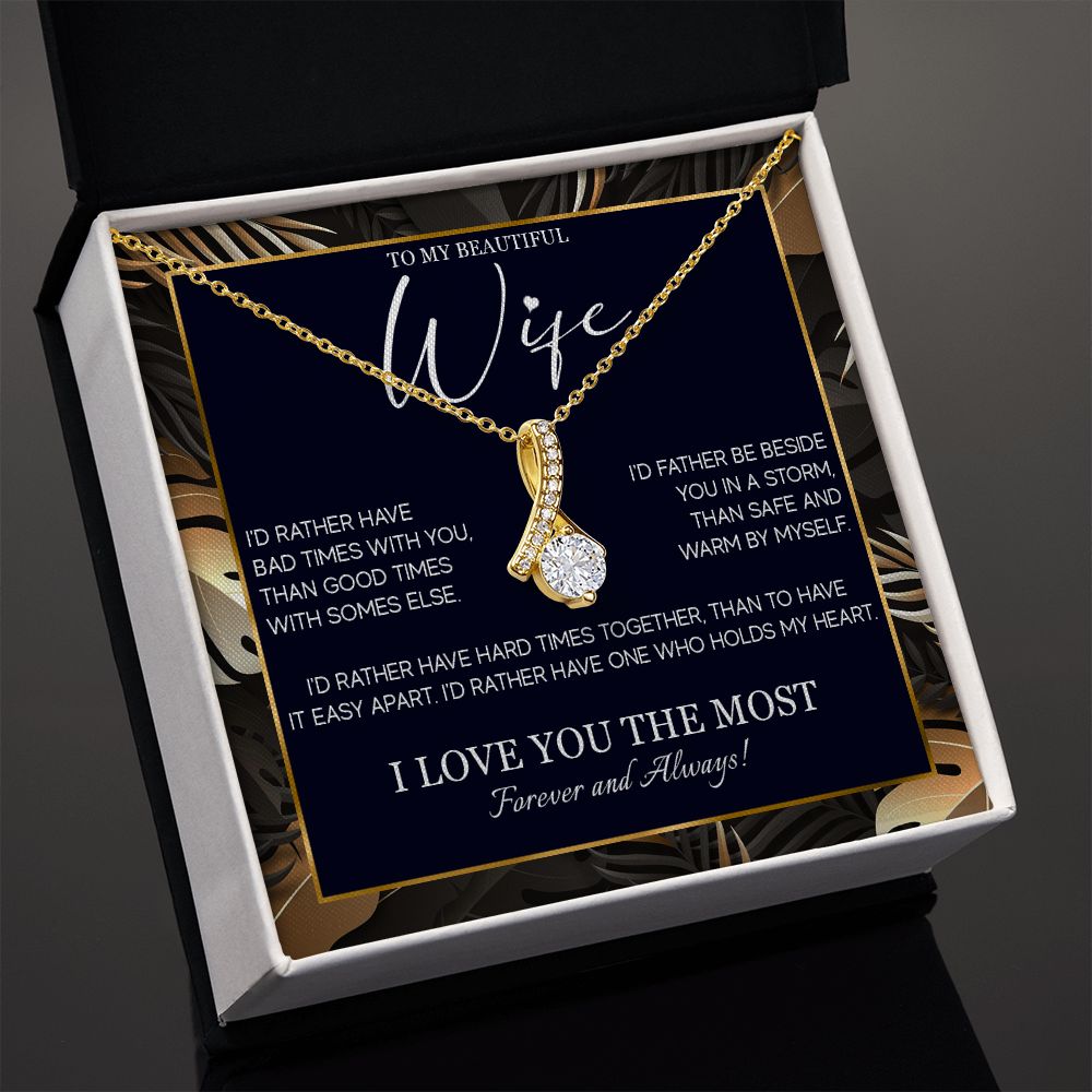 554B Gifts For Wife Romantic, Wife Birthday Gifts, To My Wife Necklace From Husband