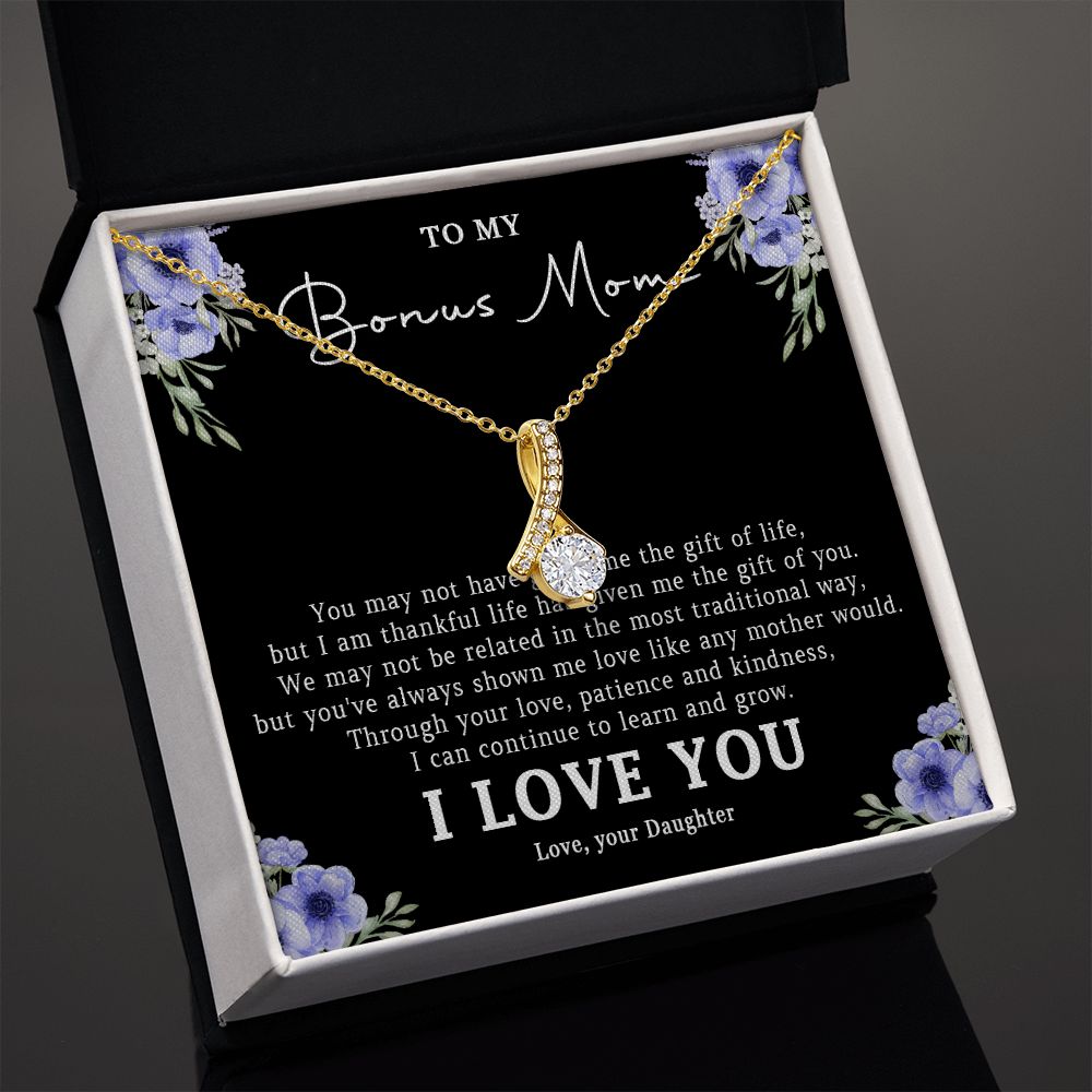 522B Step Mom Gift, Bonus Mom Necklace, Stepmom Necklace Birthday Gift from Daughter