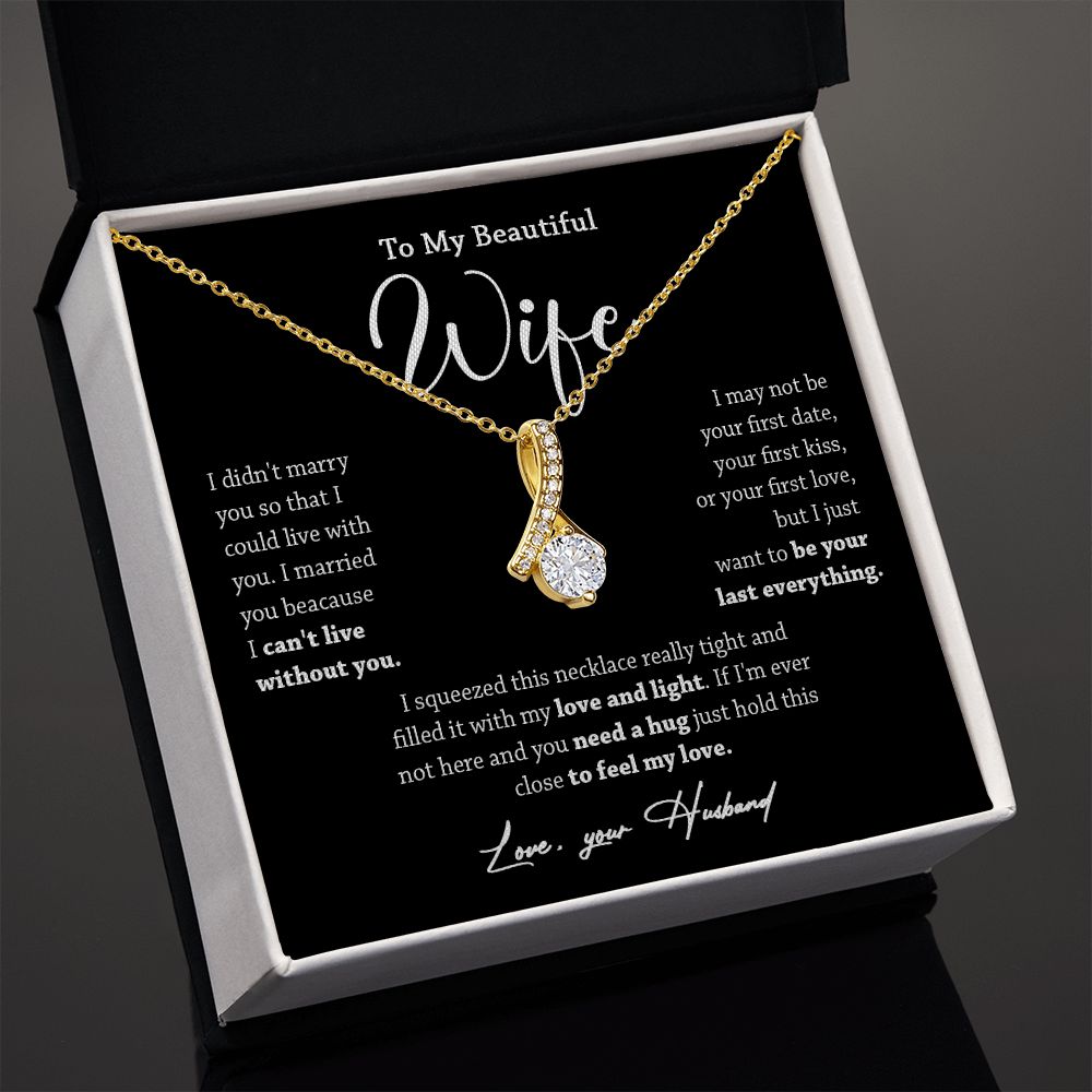 452B To My Wife Necklace, Valentine Gift For Her, Gift For Soulmate, Gift For Her