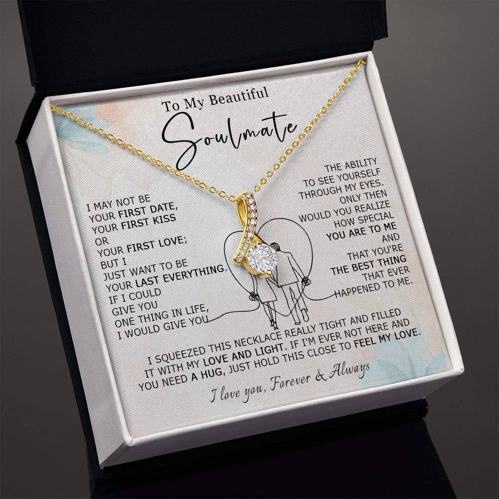 584B To My Soulmate Necklace, Wife Necklace, Girlfriend Necklace, Love Necklace Gifts