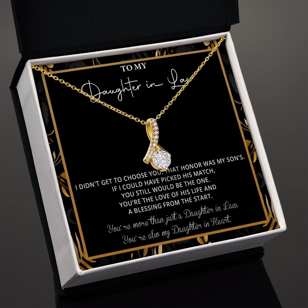 550B To My Daughter in Law Necklace, Daughter in Law Gift Necklace From Mother in Law