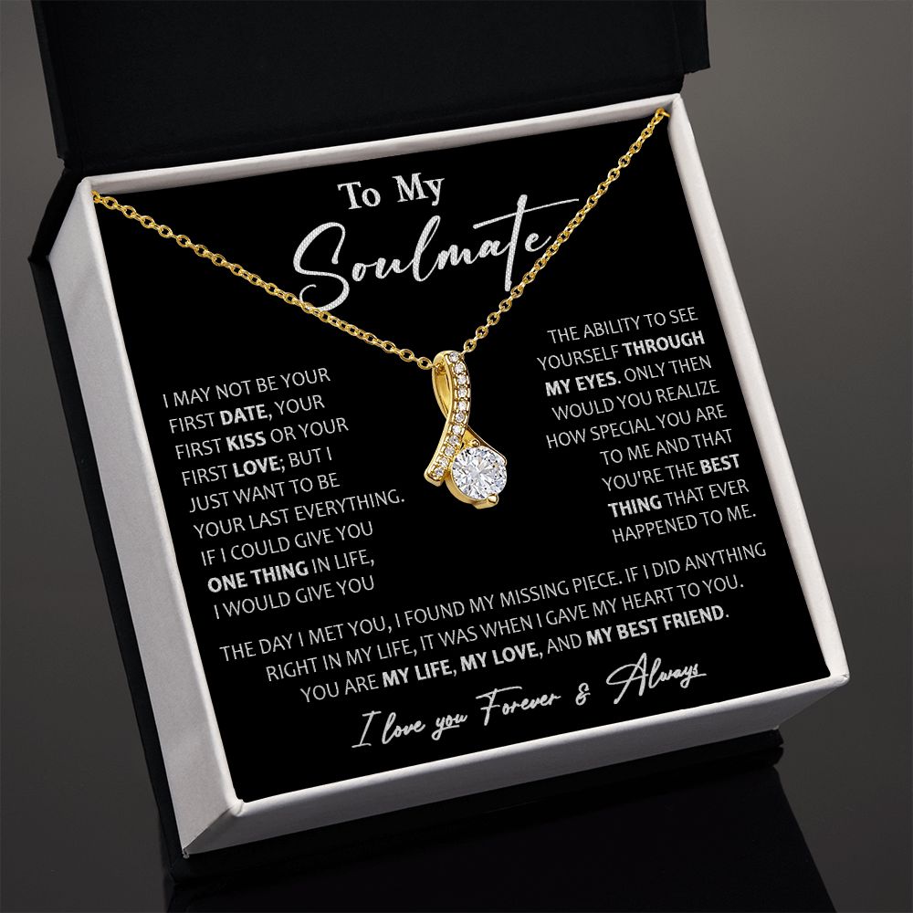 460B To My Soulmate Necklace, Christmas, Valentine Gift For Her, Gift For Soulmate