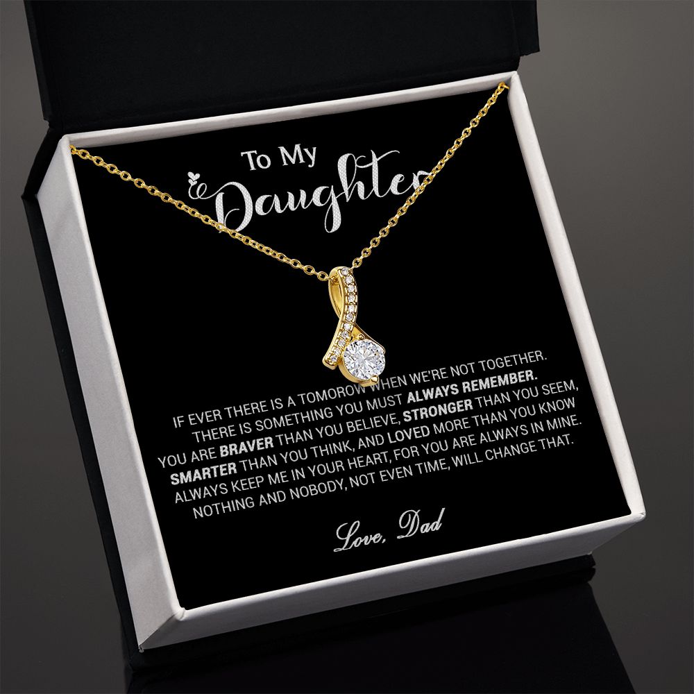 433B To My Daughter Necklace, Daughter Father Necklace, Daughter Xmas Gift From Dad