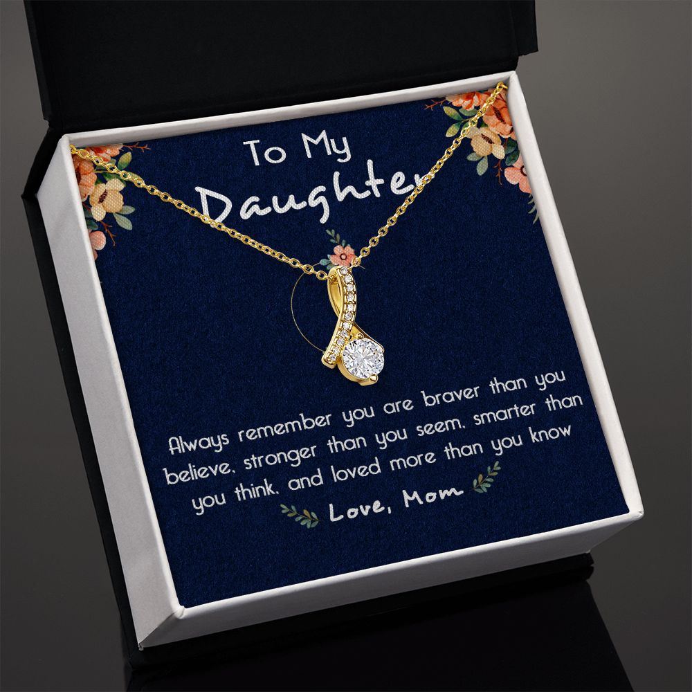 116B To My Daughter Necklace, Gift For Daughter From Mom, Birthday Gifts, Xmas Gift