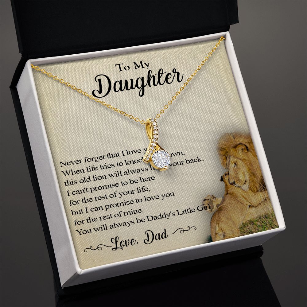 386B Daughter Necklace, Lion Necklace Gift Dad, Daughter Father Necklace