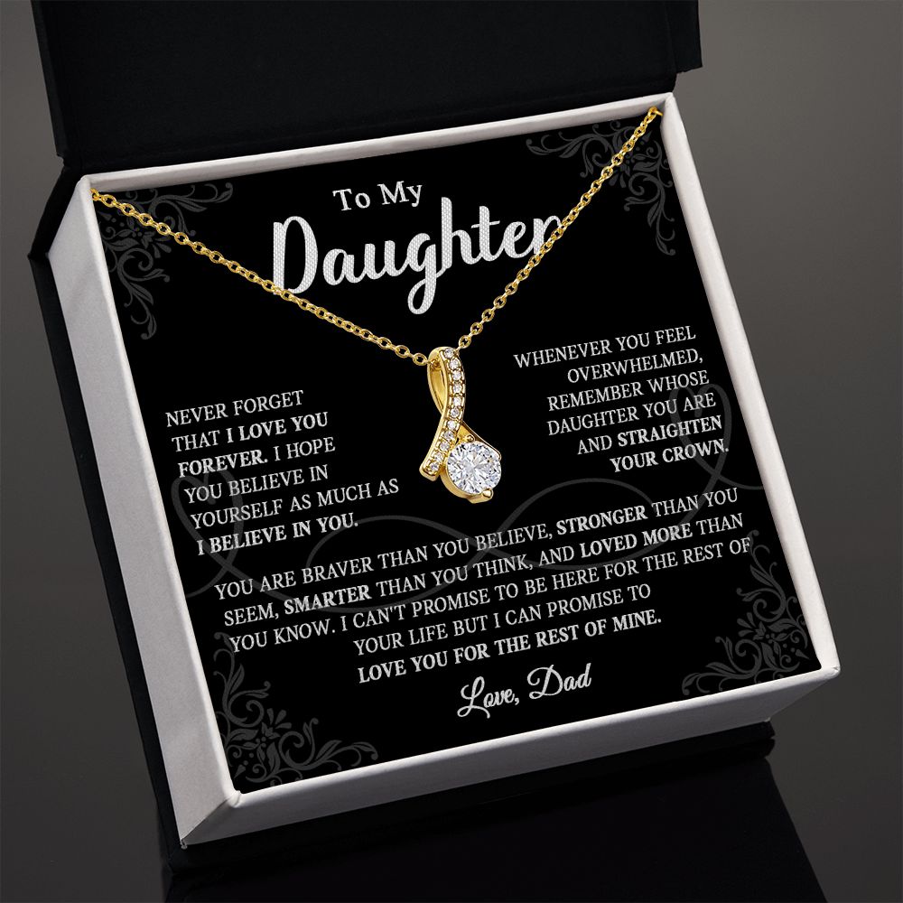 623B To My Daughter Necklace, Christmas Gift For Daughter From Dad, Daughter Necklace