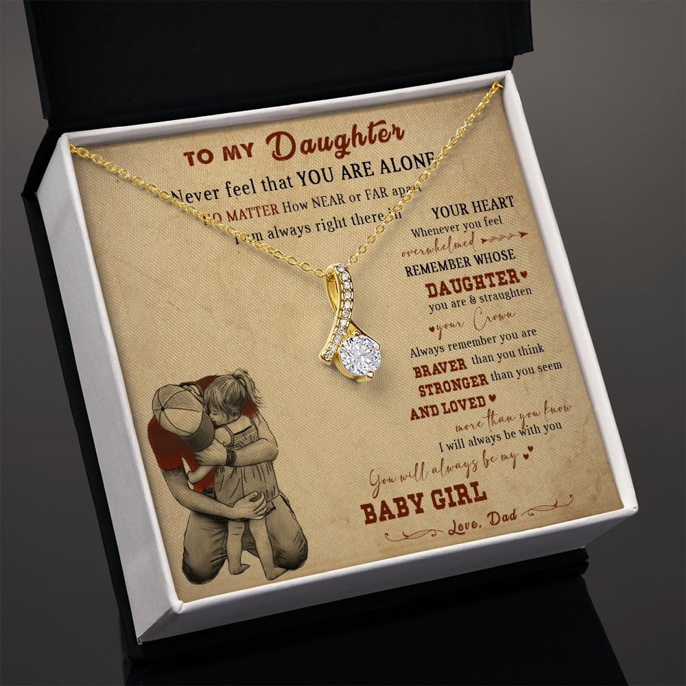 105B Daughter Necklace, To My Daughter Necklace,  Birthday Gift For Daughter From Dad