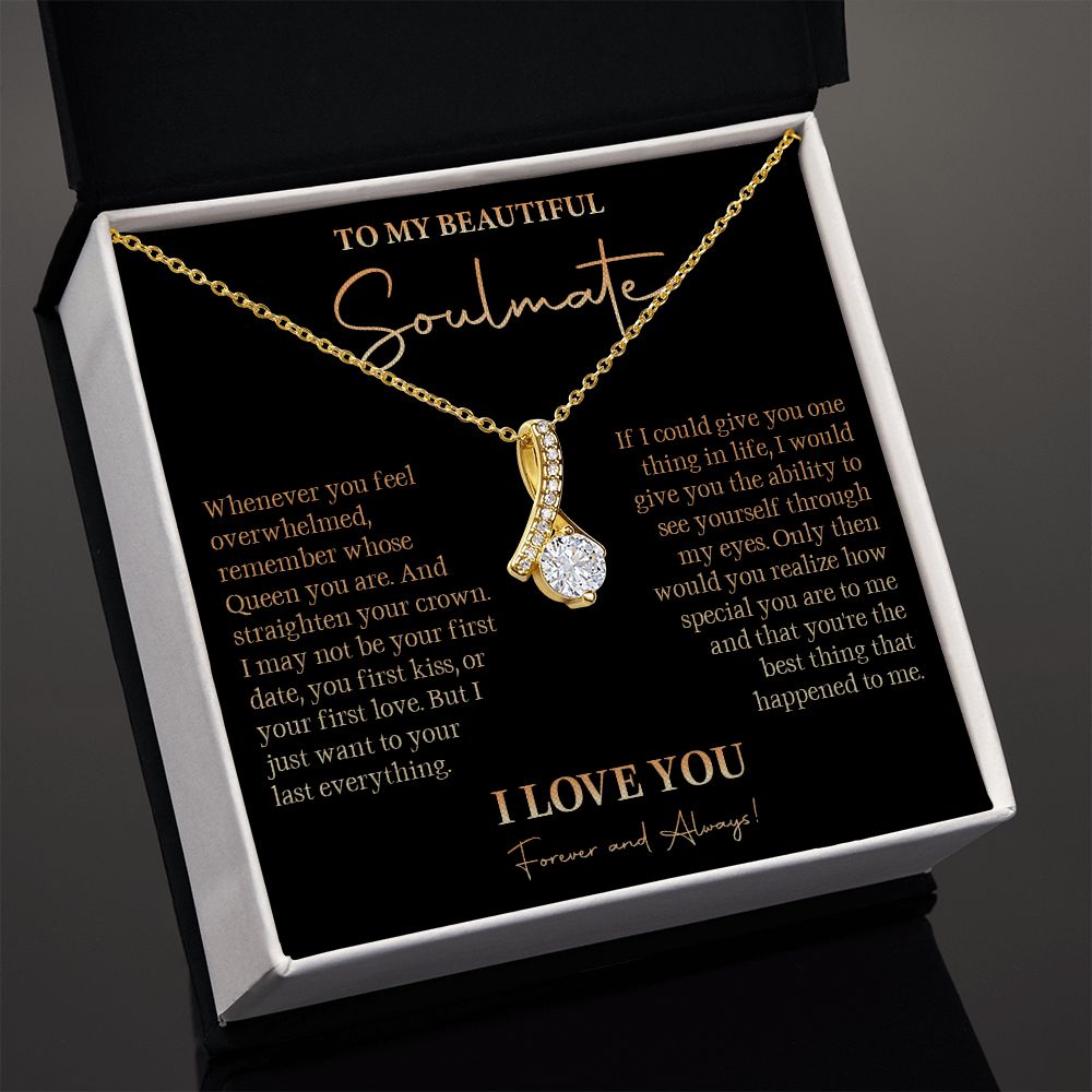 582B To My Soulmate Necklace, Love Gift For Girlfriend Wife, Birthday Gift for Womens