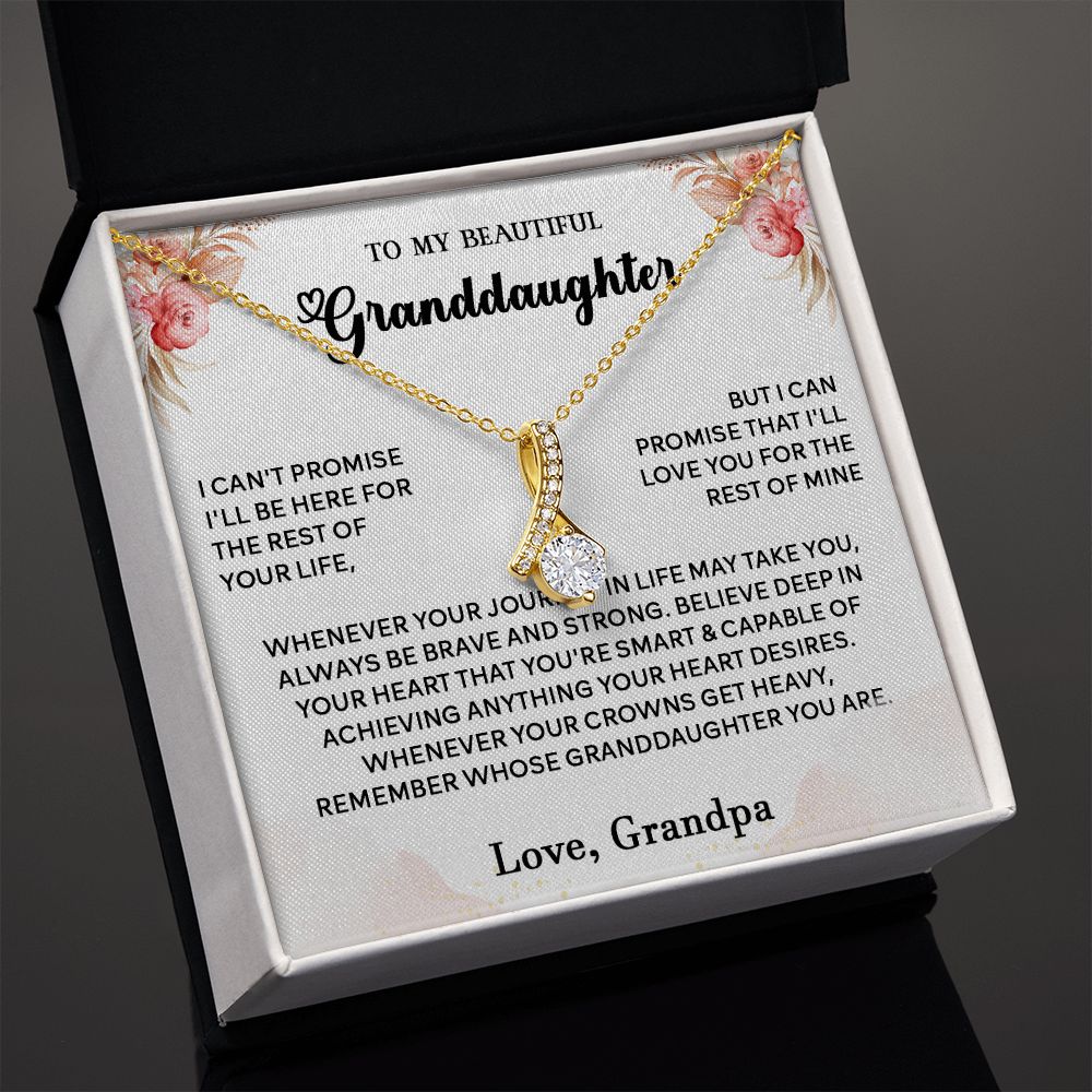 434B To My Granddaughter Necklace, Birthday Gift For Granddaughter, Christmas Gifts