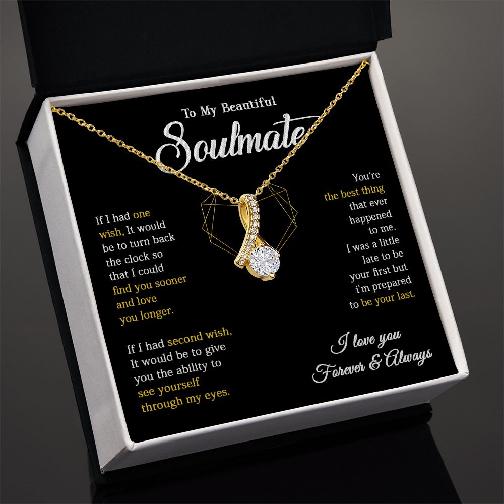 617B To My Soulmate Necklace, Gift For Wife Girlfriend From Husband, Valentines Gift