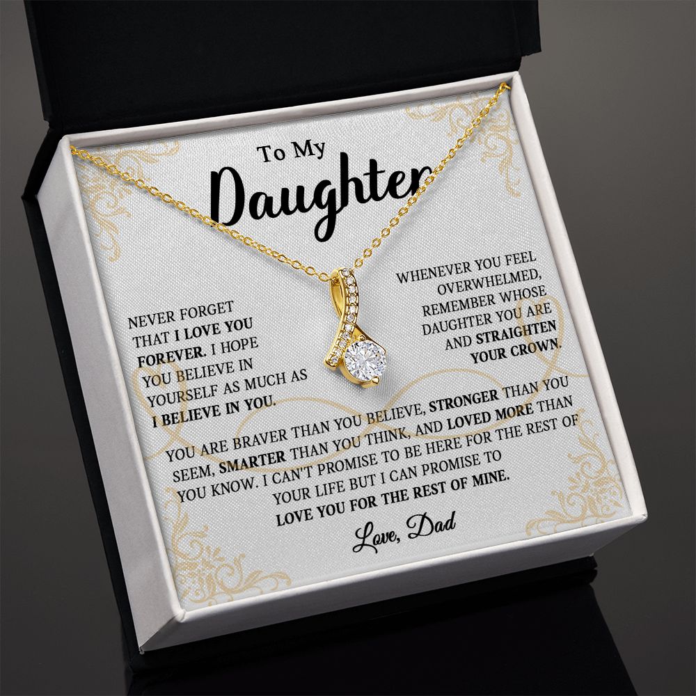 622B To My Daughter Necklace, Daughter Father Necklace, Daughter Gift From Dad, Xmas