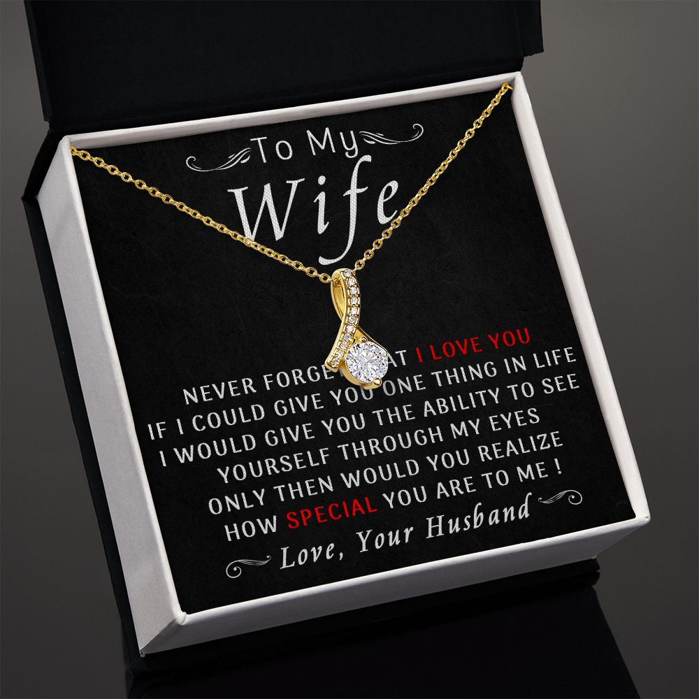 78B To My Wife Necklace, Gift For Wife From Husband, Wife Birthday Gift Necklace