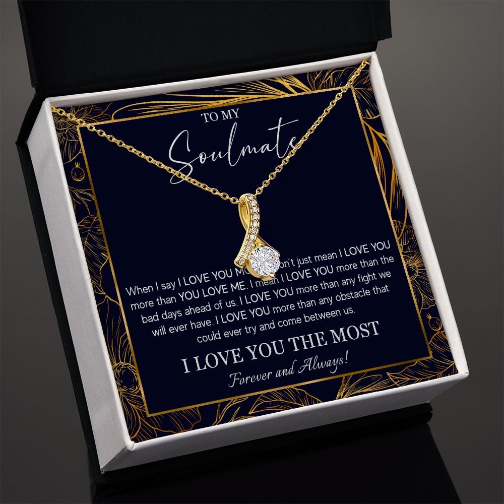 552B To My Soulmate Necklace, Jewelry Gifts For My Wife, Girlfriend, Future Wife Gift