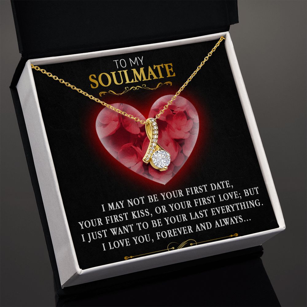 91B To My Soulmate Necklace, Engagement Gift for Future Wife, Xmas - Birthday Gift