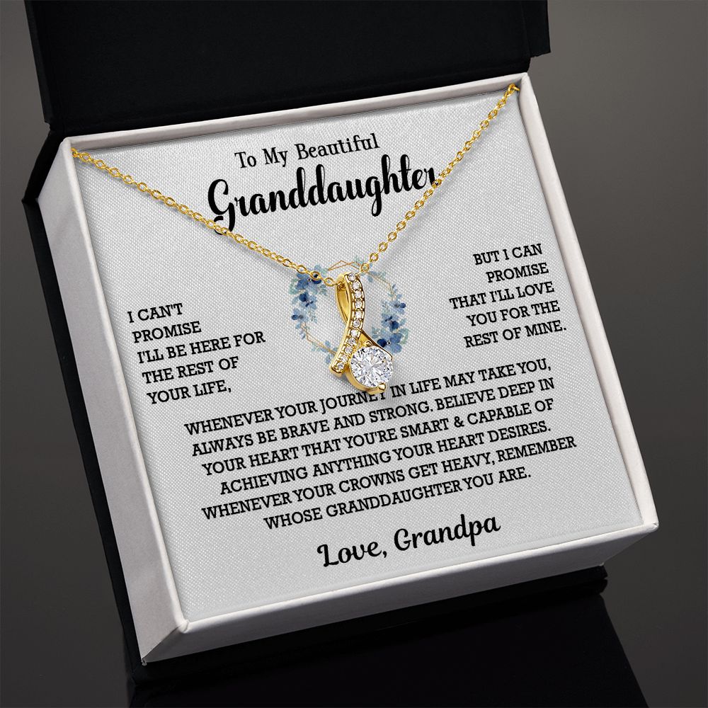 613B To My Granddaughter Necklace, Birthday Gift For Granddaughter, Necklace Gifts
