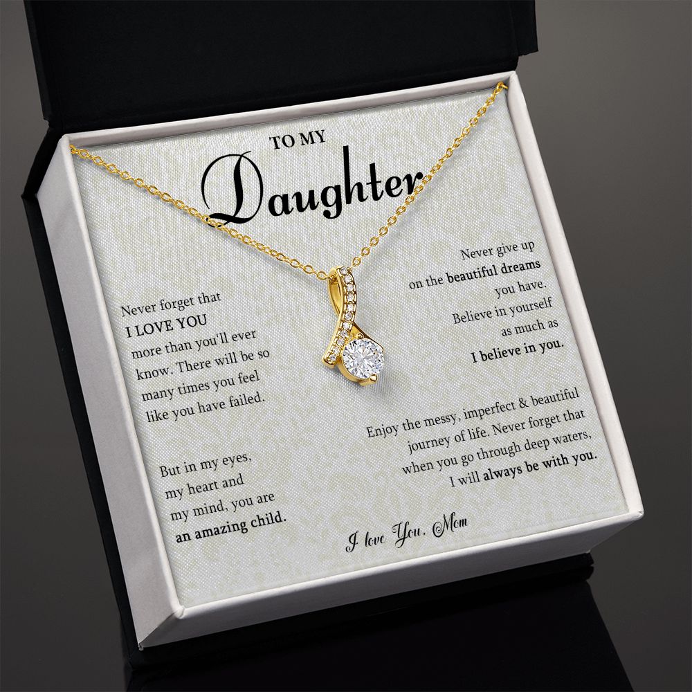529B Gift for Daughter from Mom, To My Daughter Necklace, Daughter Birthday Gift