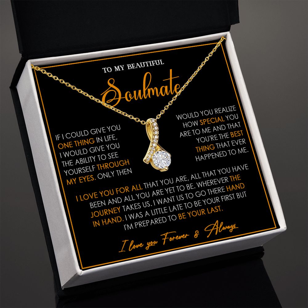 459B To My Soulmate Necklace, Gift For Wife Girlfriend From Husband, Xmas, Birth Gift