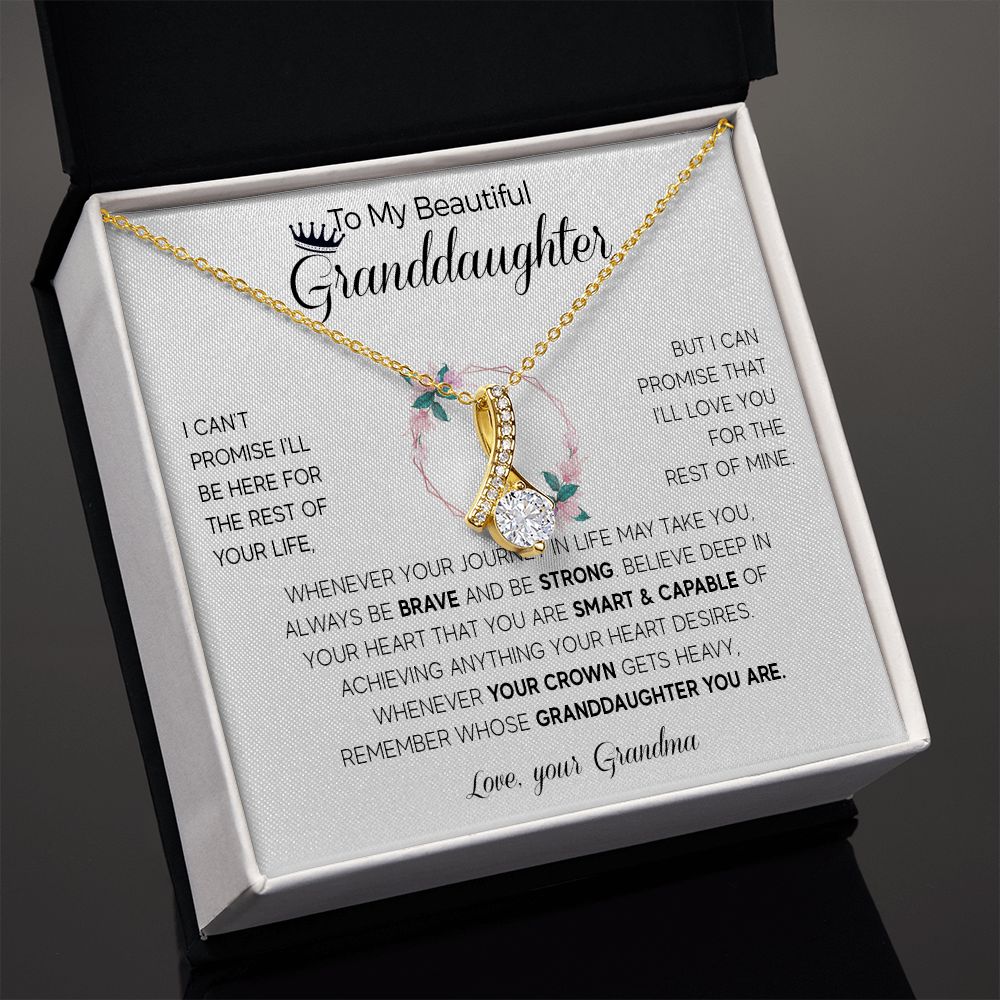 564B To My Granddaughter Necklace, Birthday Gifts For Granddaughter from Grandma