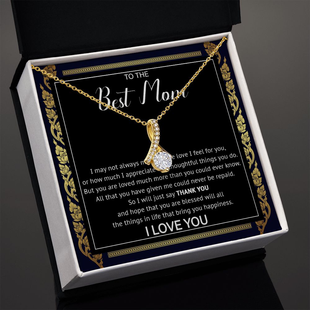 503B To My Best Mom Necklace, Gift For Mom Present For Mom Gifts from Son or Daughter