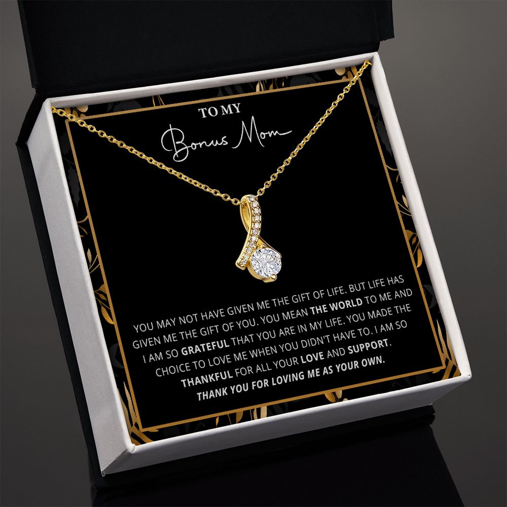 588B Bonus Mom Gift for Step Mother, Bonus Mom Necklace, Birthday Gift for Stepmom