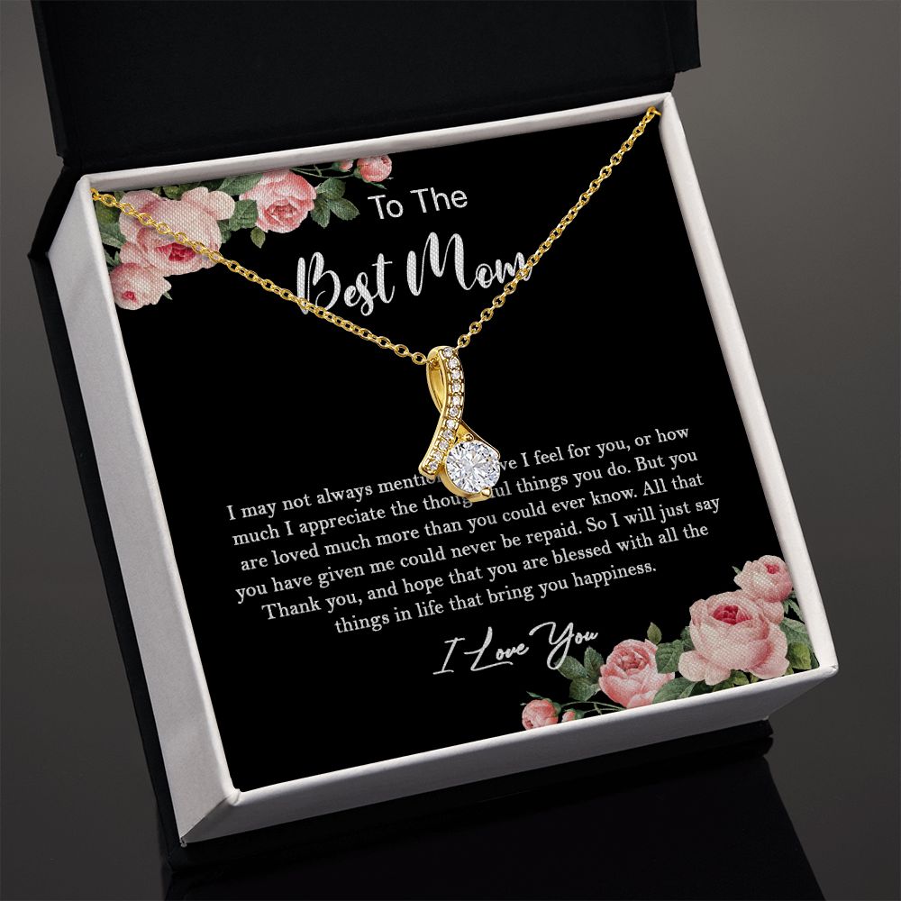 630B To My Best Mom Necklace, Gift For Mom From Son/Daughter, Gift Birthday, Holiday
