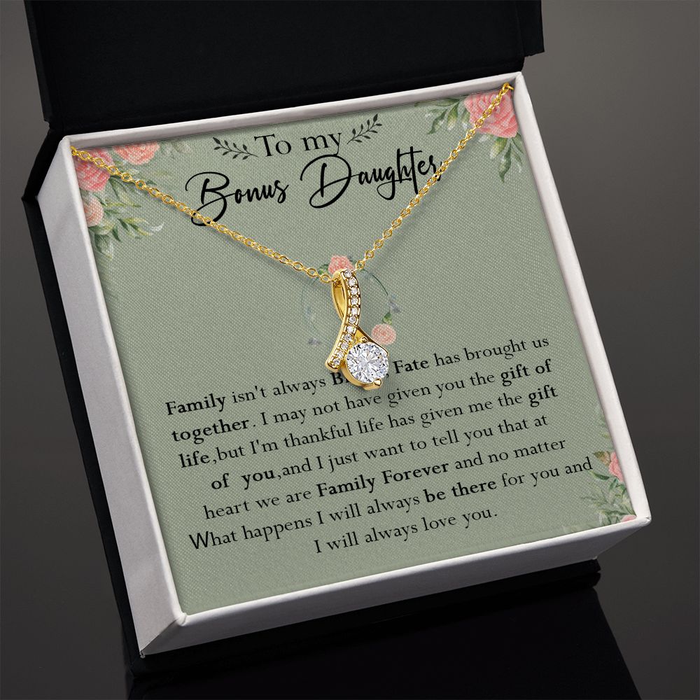 52B To my Bonus Daughter Necklace, Bonus Daughter, Step Daughter Gift, Gift Birthday