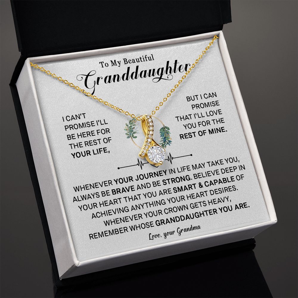 542B To My Granddaughter Necklace, Xmas Birthday Gift For Granddaughter from Grandma