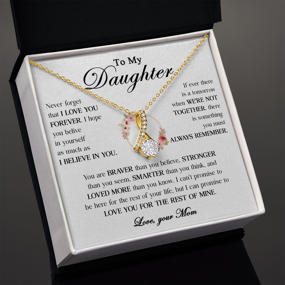 456B To My Daughter Necklace, Gift From Mom For Daughter, Gift Birthday, Christmas