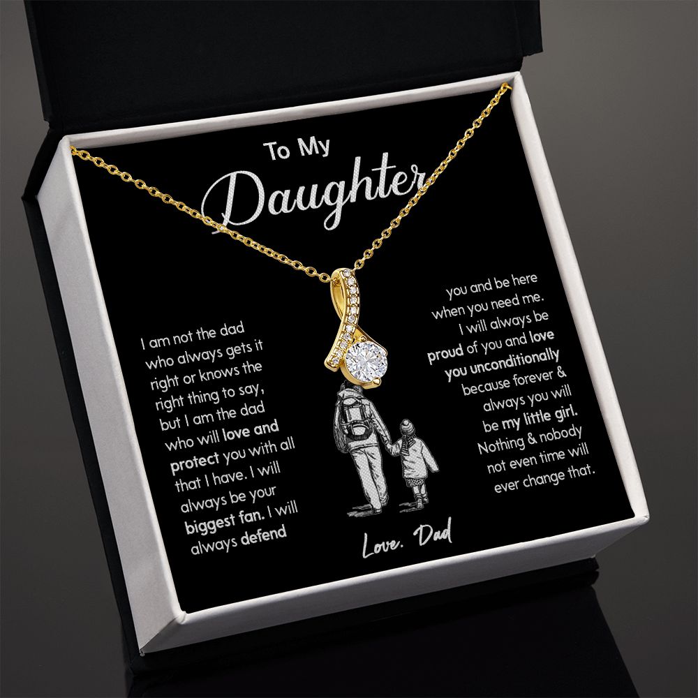 451B To My Daughter Necklace, Gift For Daughter From Dad, Gift Birthday, Christmas