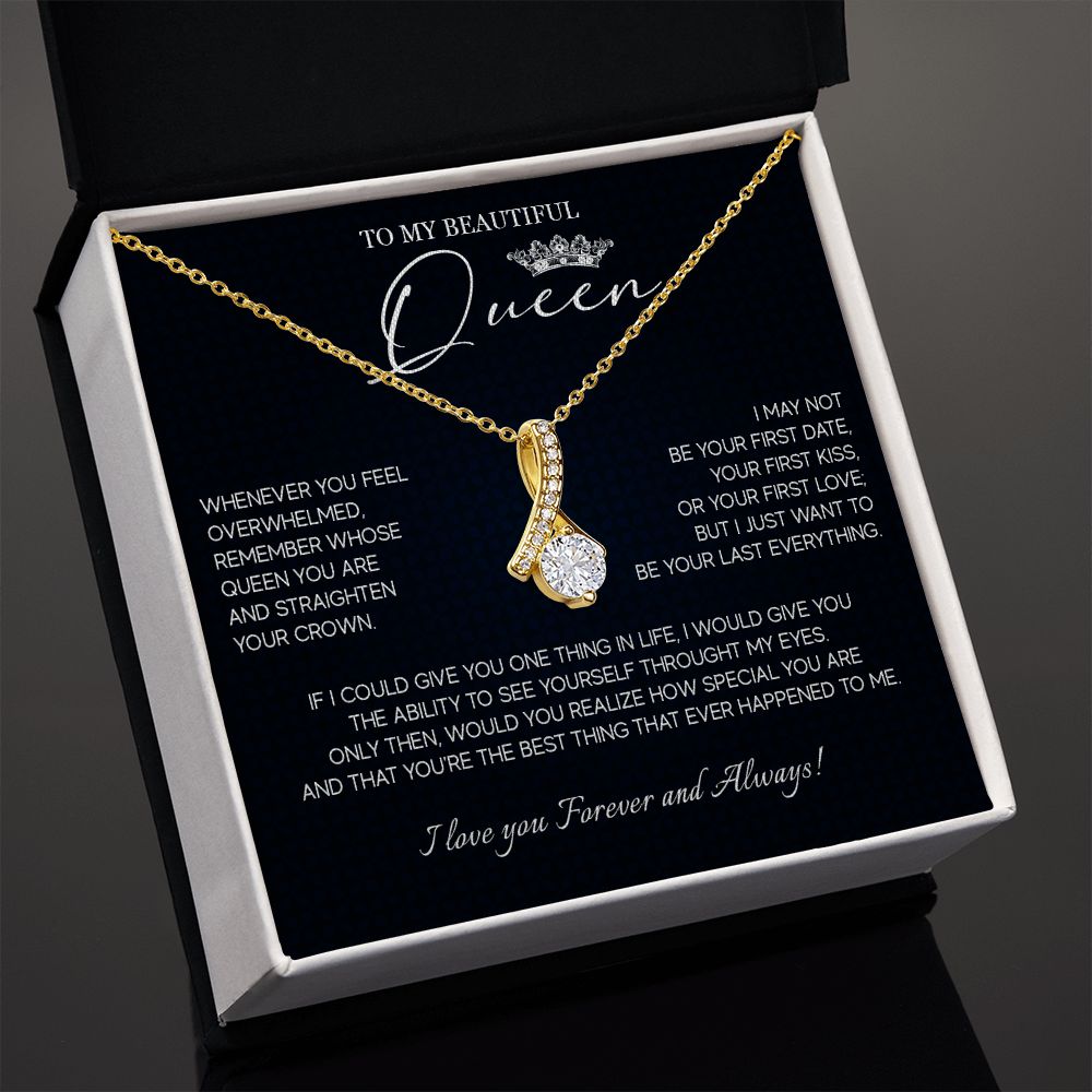 555B Necklace To My Soulmate, Queen Necklace Birthday Gifts For My Wife, Girlfriend