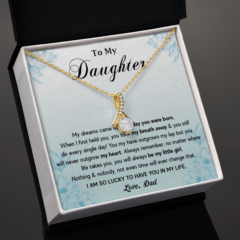573B To My Daughter Necklace, Gift for Daughter from Dad, Father Daughter Necklace