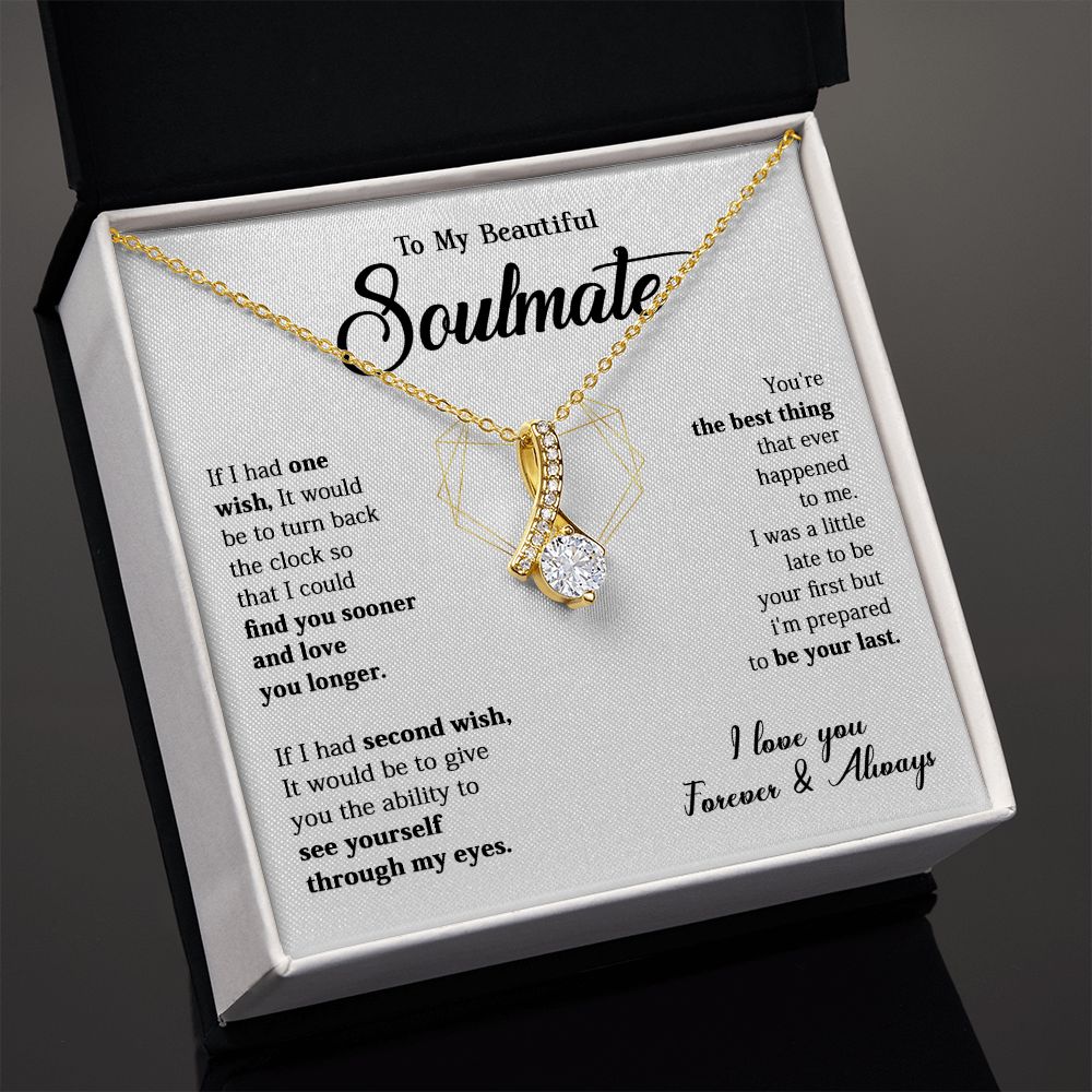 618B To My Soulmate Necklace, Xmas Gift For Wife Girlfriend From Husband, Birthday
